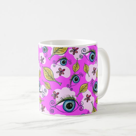 Blume Leaf_Lila Kaffeetasse (VorderseiteRechts)