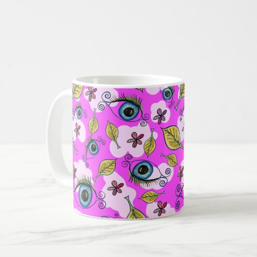 Blume Leaf_Lila Kaffeetasse (Vorderseite Links)