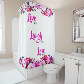Blume "Lebe gut, lache oft, Liebe viel" Duschvorhang (Beispiel)