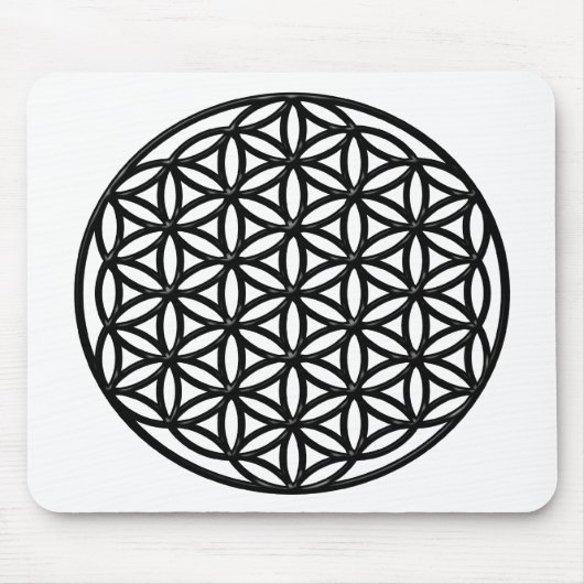 Blume Leben-des heiligen Geometrie-Symbols Mousepad (Vorne)
