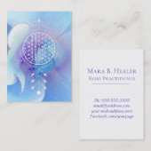 *~* Blume Leben-heiligen Geometrie Reiki Yoga Visitenkarte (Vorne/Hinten)