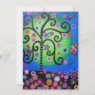 BLUME LEBENSBAR/BAT MITZVAH EINLADUNG