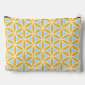 Blume Lebensmuster Orange White & Blue Zubehörtasche (Rückseite)