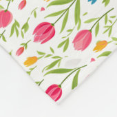 Blume lehren uns Geduld Fleecedecke (Ecke)