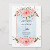 Blume leicht blau und blau, botanisch dumm einladung (Vorderseite)