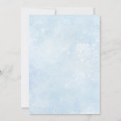 Blume leicht blau und blau, botanisch dumm einladung (Rückseite)