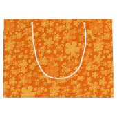 Blume, leichte Orange-GIFT BAG L Große Geschenktüte (Vorderseite)