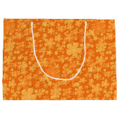 Blume, leichte Orange-GIFT BAG L Große Geschenktüte (Rückseite)