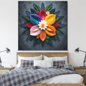 Blume Leinwanddruck (Insitu (Schlafzimmer))
