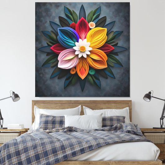 Blume Leinwanddruck (Insitu (Schlafzimmer))