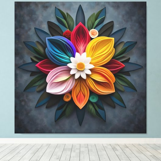 Blume Leinwanddruck (Insitu (Holzboden))