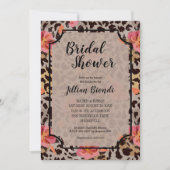 Blume Leopard Animal Print Brautparty lädt ein (Vorderseite)