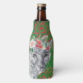 Blume Leopard Jungle Batik Flaschenkühler (Flaschenvorderseite)