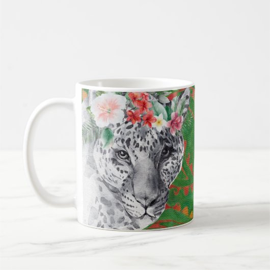 Blume Leopard Jungle Batik Kaffeetasse (Links)