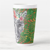 Blume Leopard Jungle Batik Milchtasse (Vorderseite)