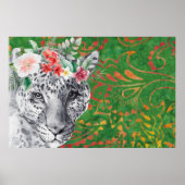 Blume Leopard Jungle Batik Poster (Vorne)