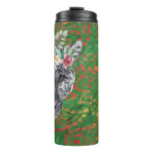 Blume Leopard Jungle Batik Thermosbecher (Vorderseite)