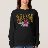 Blume Leopard Print Mum Life Mother Day Women Sweatshirt (Vorderseite)