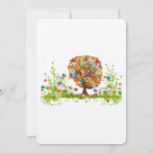 Blume Liebe Bäume Hochzeit Einladung (Rückseite)