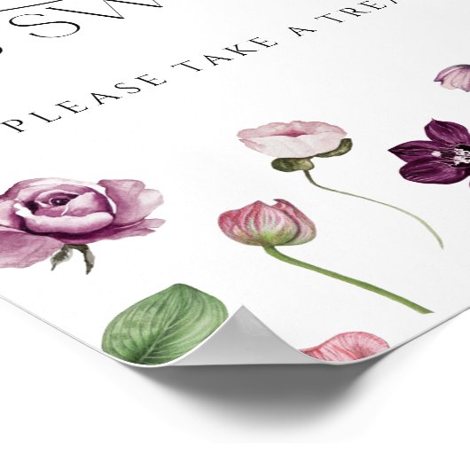 Blume Liebe ist süß Bitte nehmen Sie eine Leckerei Poster (Ecke)