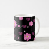 Blume Liebe Valentine Muster Kaffeetasse (VorderseiteRechts)