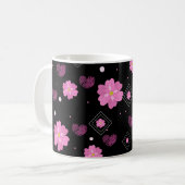 Blume Liebe Valentine Muster Kaffeetasse (Vorderseite Links)