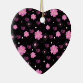 Blume Liebe Valentine Muster Keramik Ornament (Rechts)