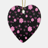 Blume Liebe Valentine Muster Keramik Ornament (Links)