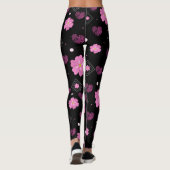 Blume Liebe Valentine Pattern Kissen Leggings (Rückseite)