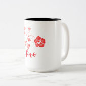 Blume Liebe Zweifarbige Tasse (VorderseiteRechts)