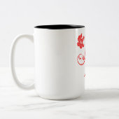 Blume Liebe Zweifarbige Tasse (Links)