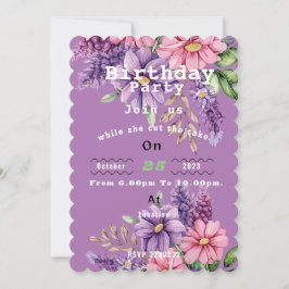 Blume Liebhaber zum Geburtstag Einladung