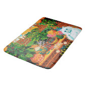 Blume liebt Katze, Louis Wain Badematte (Schrägansicht)