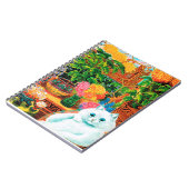 Blume liebt Katze, Louis Wain Notizblock (Linke Seite)