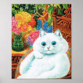 Blume liebt Katze, Louis Wain Poster (Vorne)
