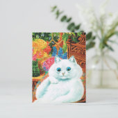 Blume liebt Katze, Louis Wain Postkarte (Stehend Vorderseite)