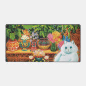 Blume liebt Katze, Louis Wain Schreibtischunterlage (Vorderseite)