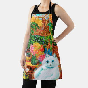 Blume liebt Katze, Louis Wain Schürze