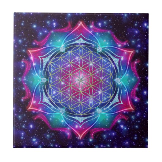 BLUME LIFE/Blume DES Lebens Quadrats des Fliese (Vorderseite)
