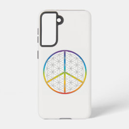 Blume Life Design Peace + Liebe Symbol Rainbow Samsung Galaxy Hülle