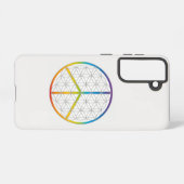 Blume Life Design Peace + Liebe Symbol Rainbow Samsung Galaxy Hülle (Rückseite (Horizontal))