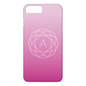 Blume-like Geometric Monogram | Pink Shaded Ombre Case-Mate iPhone Hülle (Rückseite)