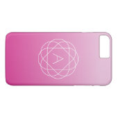 Blume-like Geometric Monogram | Pink Shaded Ombre Case-Mate iPhone Hülle (Rückseite (Horizontal))