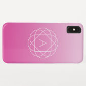 Blume-like Geometric Monogram | Pink Shaded Ombre Case-Mate iPhone Hülle (Rückseite (Horizontal))