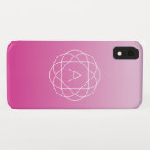 Blume-like Geometric Monogram | Pink Shaded Ombre Case-Mate iPhone Hülle (Rückseite (Horizontal))