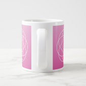 Blume-like Geometric Monogram | Pink Shaded Ombre Jumbo-Tasse (Rückseite)