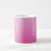 Blume-like Geometric Monogram | Pink Shaded Ombre Kaffeetasse (Mittel)