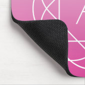 Blume-like Geometric Monogram | Pink Shaded Ombre Mousepad (Ecke)