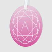 Blume-like Geometric Monogram | Pink Shaded Ombre Ornament (Vorderseite)