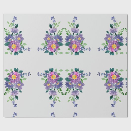 Blume Lila Garten: Geschenkpapier (Flach)